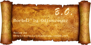 Borbély Odisszeusz névjegykártya